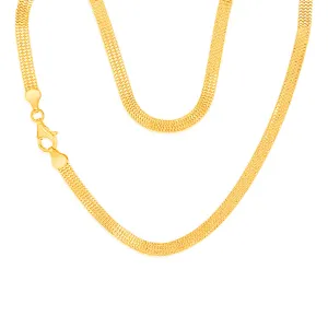 Sterling Silver Gold Plated Etrusca 42cm Chain Shiels