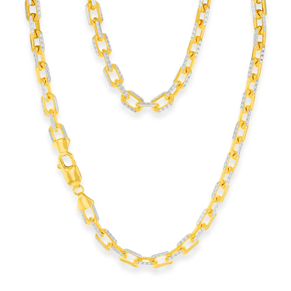 Sterling Silver Gold Plated Fancy 180 Gauge 45cm Chain Shiels