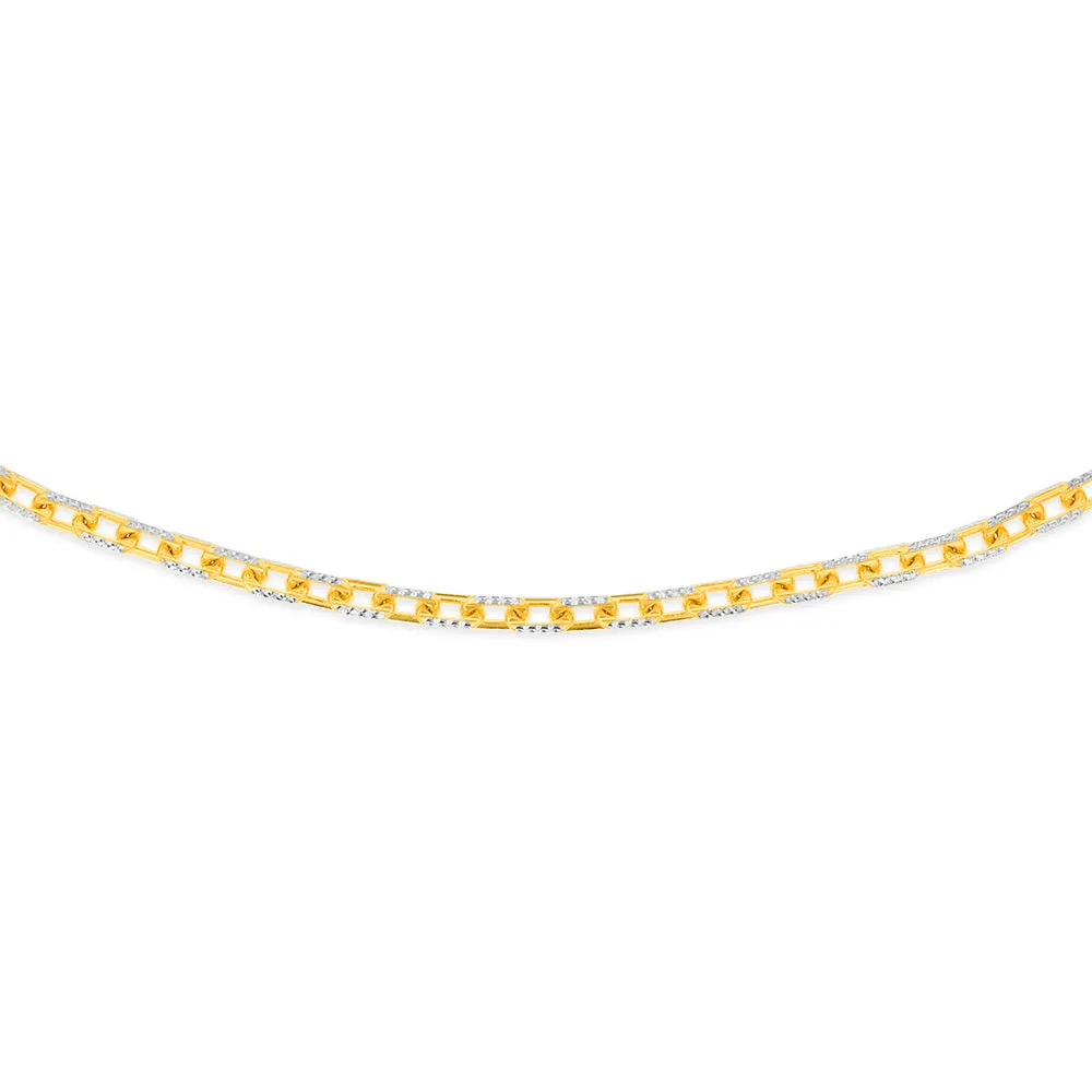 Sterling Silver Gold Plated Fancy 180 Gauge 45cm Chain Shiels
