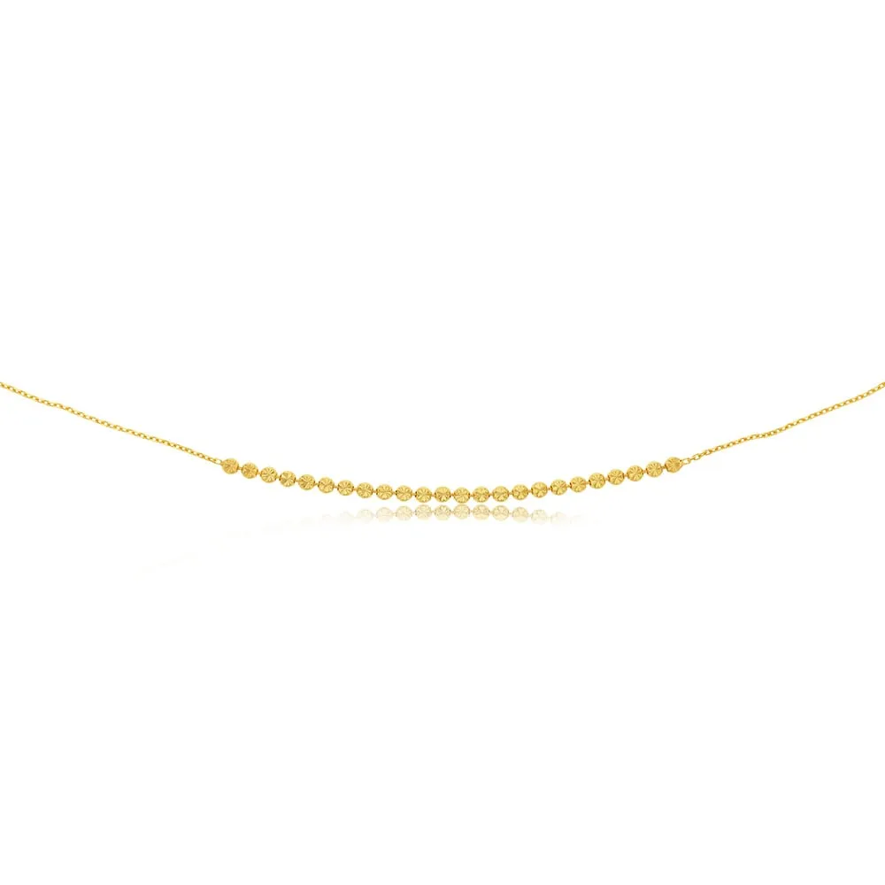 Sterling Silver Gold Plated Fancy Diamond Cut 42cm Chain Shiels