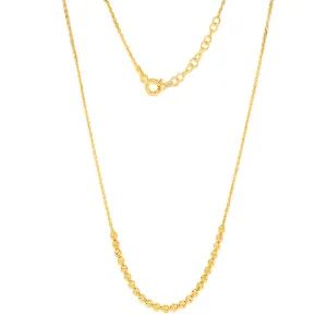 Sterling Silver Gold Plated Fancy Diamond Cut 42cm Chain Shiels