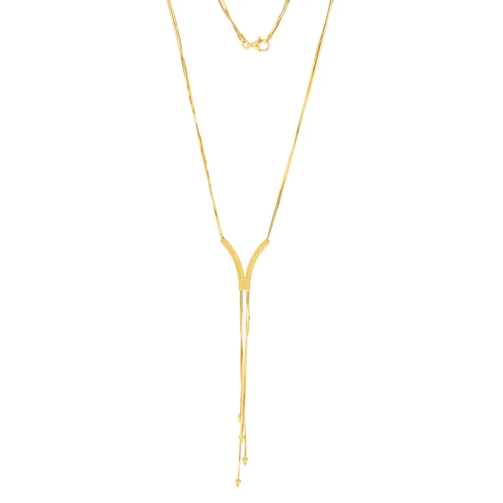 Sterling Silver Gold Plated Fancy Double Strand 43cm Chain Shiels