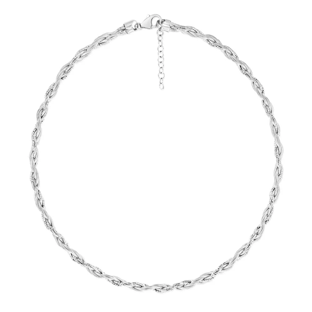 Sterling Silver Gold Plated Fancy Memory Omeag 42 5cm Chain Shiels
