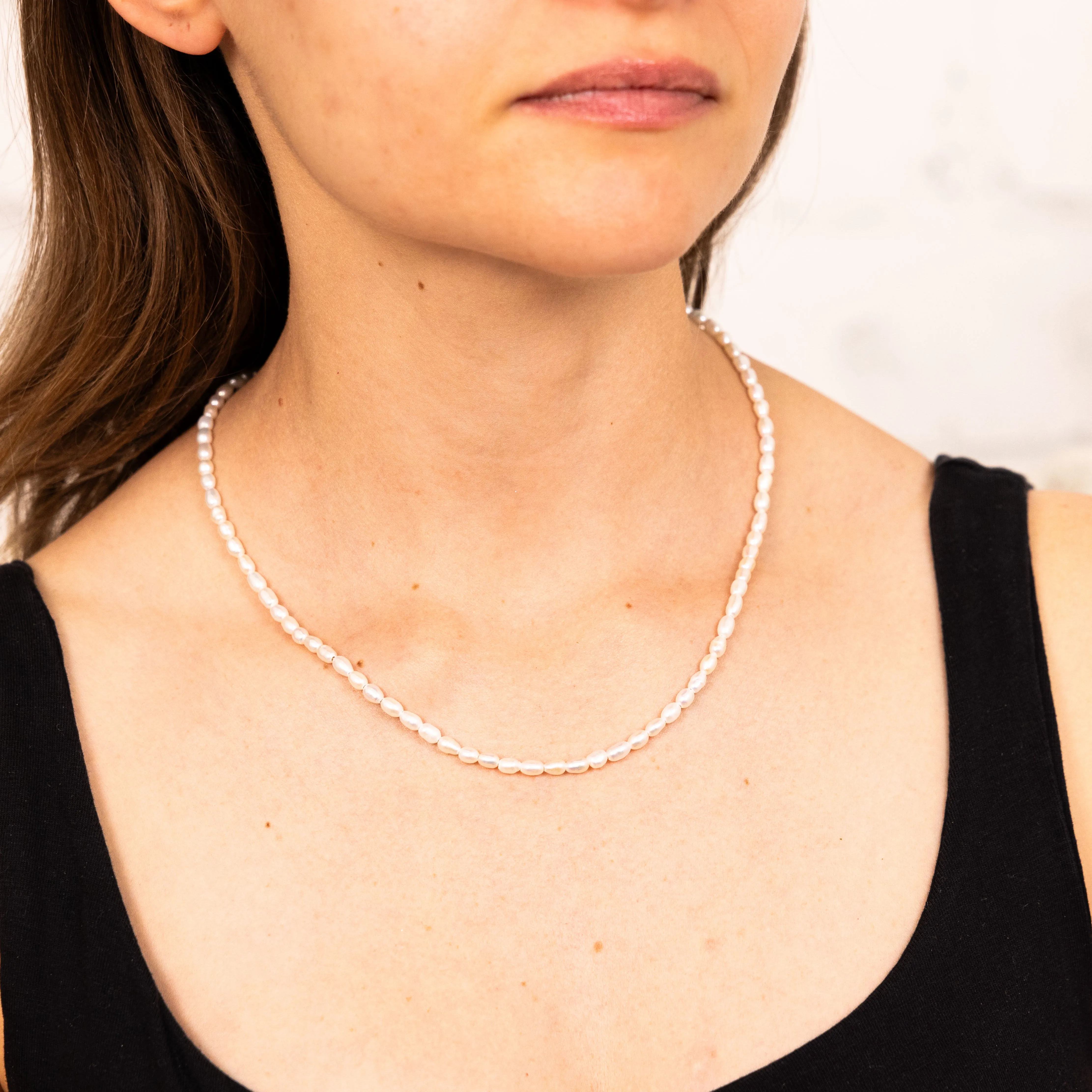 Sterling Silver Gold Plated Fresh Water Pearls 46 4cm Chain Shiels