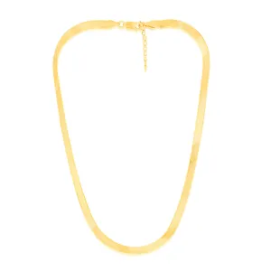 Sterling Silver Gold Plated Herringbone 37 3cm Chain Shiels
