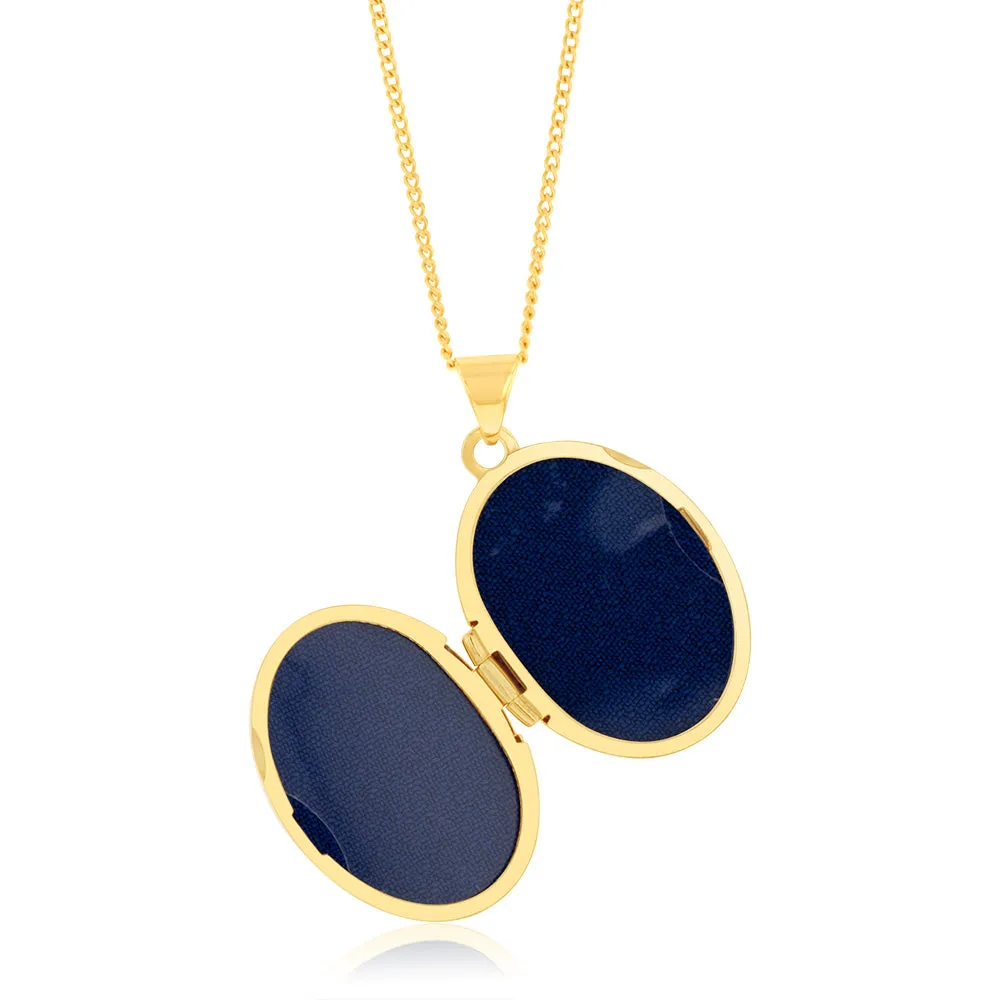 Sterling Silver Gold Plated Locket With Silver Angel Pendant Shiels