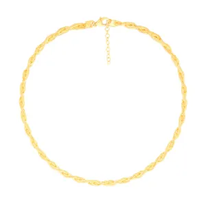 Sterling Silver Gold Plated Memory Omega 42 3cm Chain Shiels