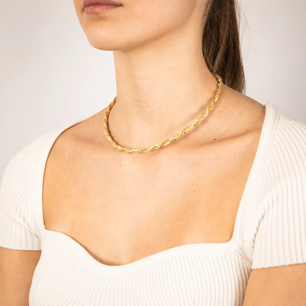 Sterling Silver Gold Plated Memory Omega 42 3cm Chain Shiels