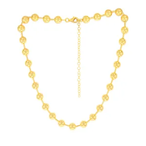 Sterling Silver Gold Plated Polished Ball 38 8cm Chain Shiels