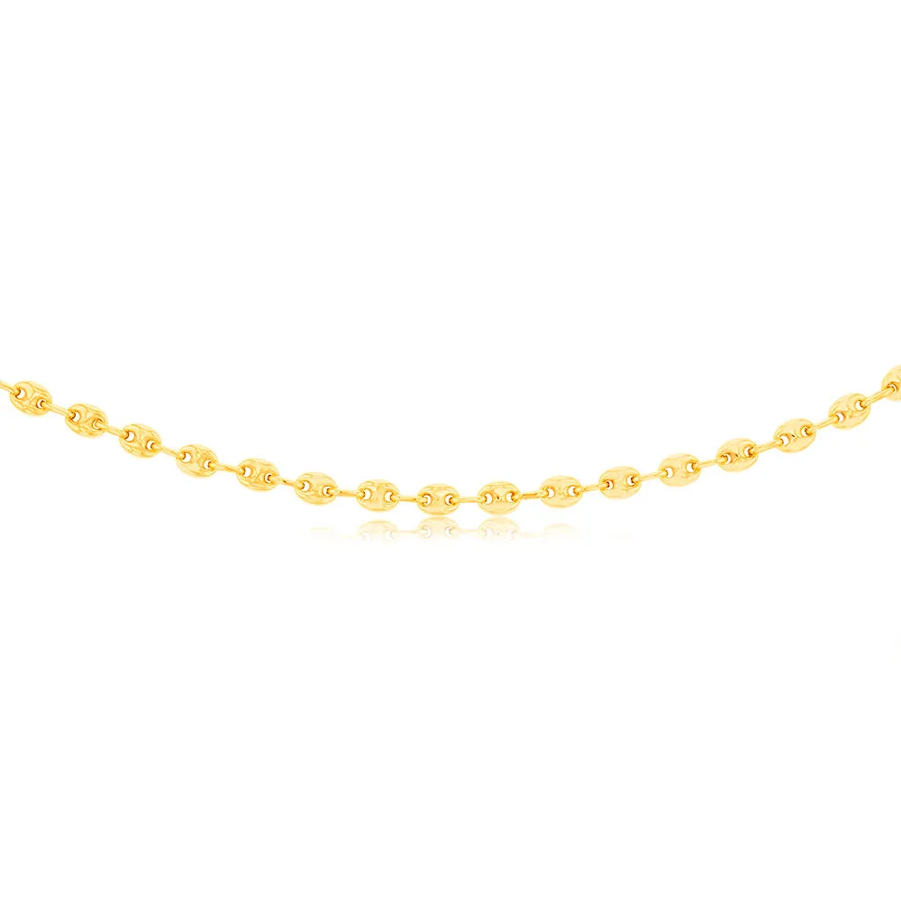 Sterling Silver Gold Plated Puff 50.5cm Chain Shiels