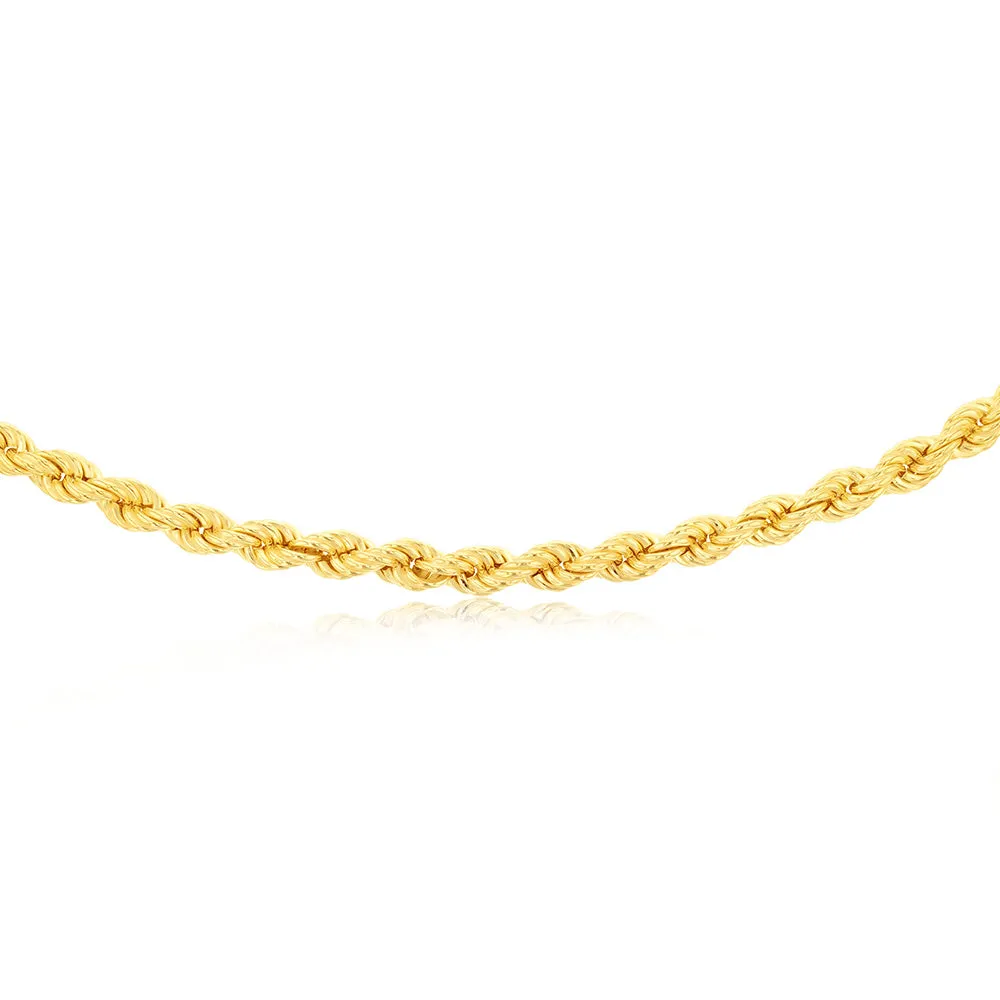 Sterling Silver Gold Plated Twisted 45cm Chain Shiels