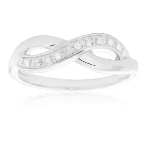 Sterling Silver Infinity Diamond Ring Shiels