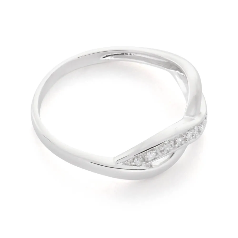 Sterling Silver Infinity Diamond Ring Shiels