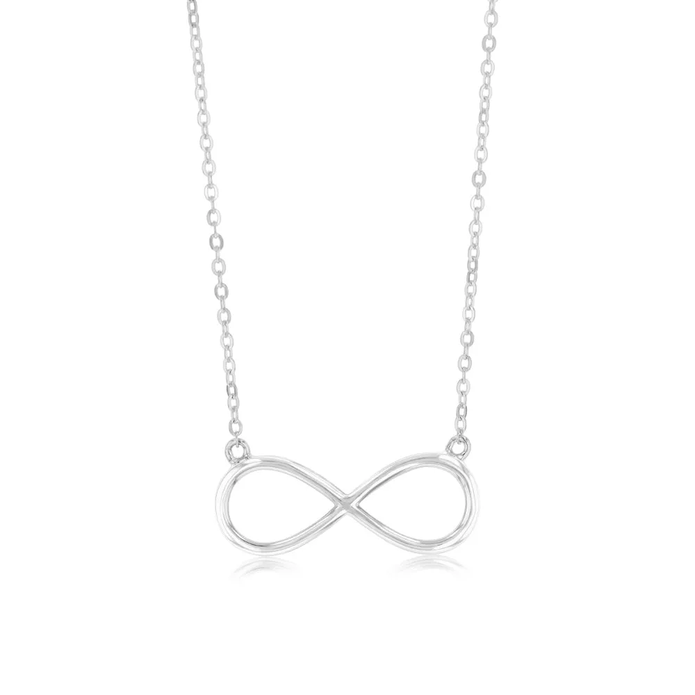 Sterling Silver Infinity Pendant on 40 5cm Chain Shiels