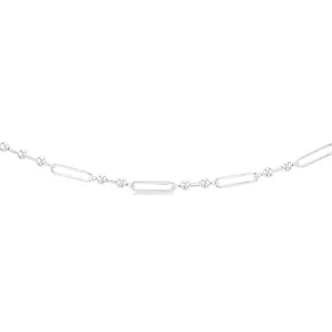 Sterling Silver Link And Ball 45cm Chain Shiels