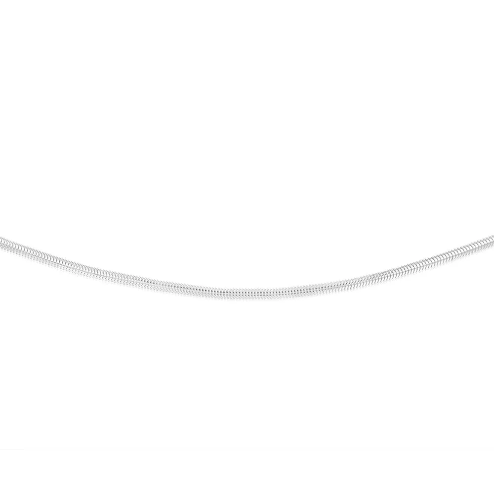 Sterling Silver Oval Snake 37 5cm Chain Shiels