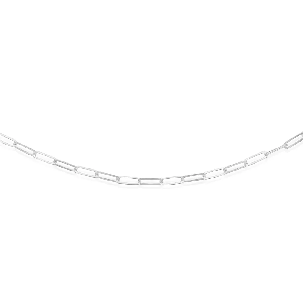 Sterling Silver Paper Clip 42 3cm Chain Shiels