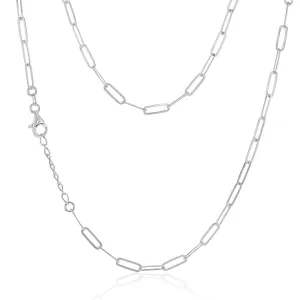 Sterling Silver Paper Clip 42 3cm Chain Shiels