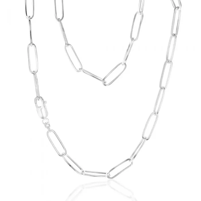 Sterling Silver Paperclip 45cm Chain Shiels