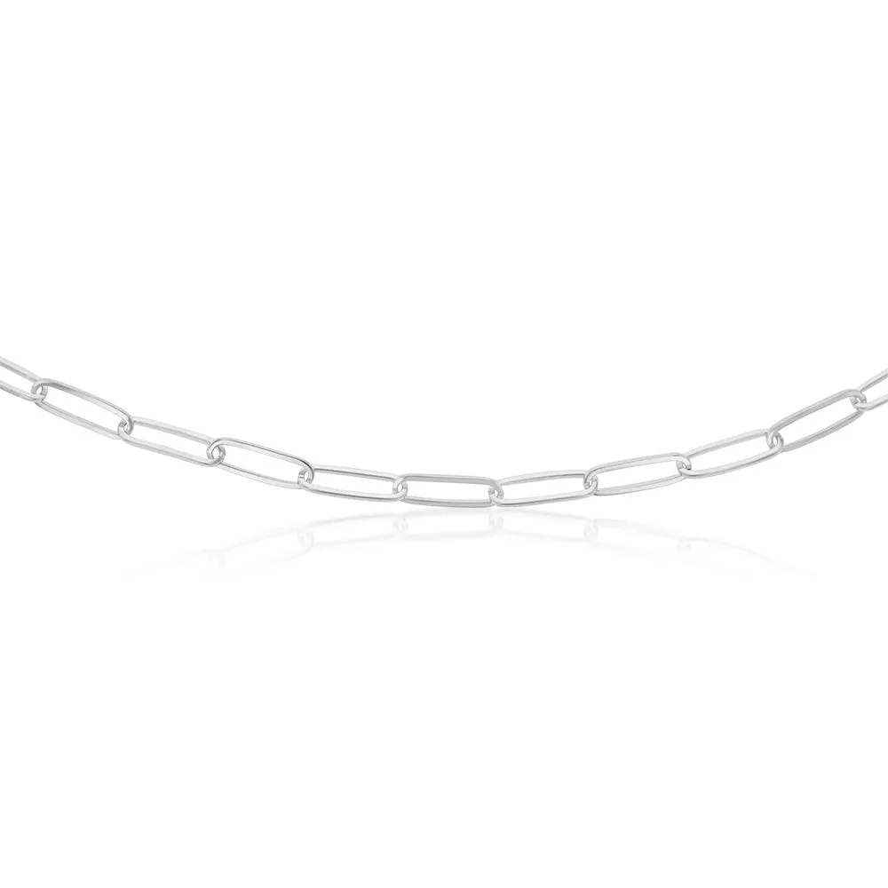 Sterling Silver Paperclip 45cm Chain Shiels