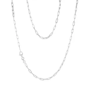 Sterling Silver Paperclip 45cm Chain Shiels