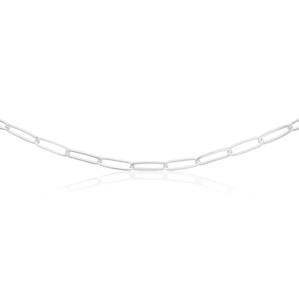 Sterling Silver Paperclip 60cm Chain Shiels