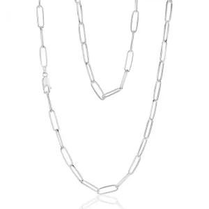 Sterling Silver Paperclip 70cm Chain Shiels