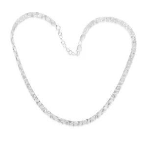 Sterling Silver Patterned 40cm Choker Chain Shiels