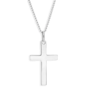 Sterling Silver Plain Cross Religious Pendant Shiels