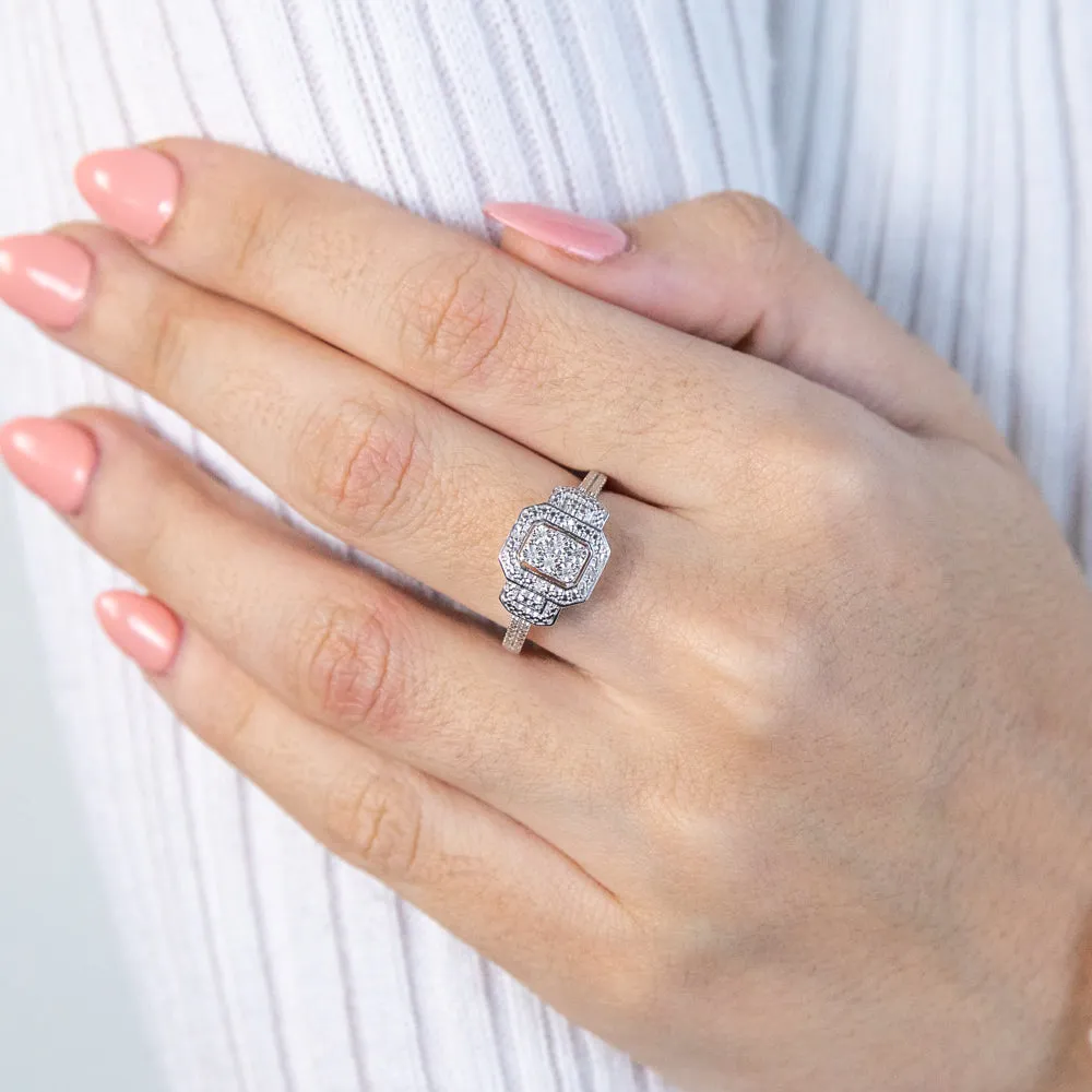 Sterling Silver Prestigious Diamond Ring Shiels