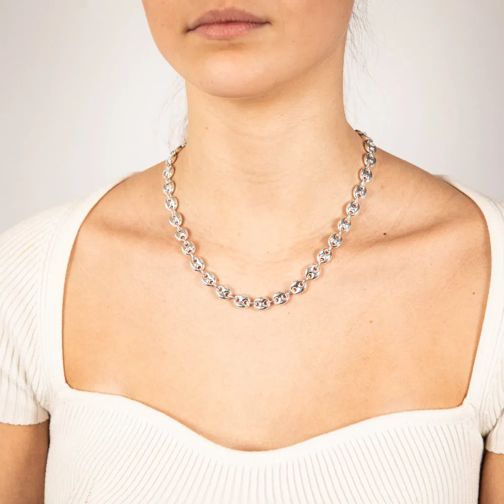 Sterling Silver Puff 45.5cm Chain Shiels