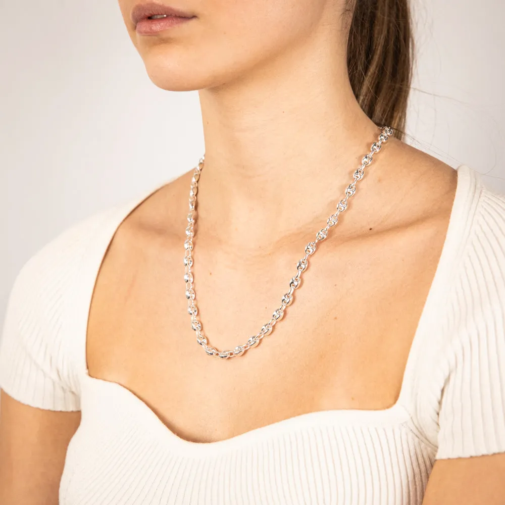 Sterling Silver Puff 50.5cm Chain Shiels