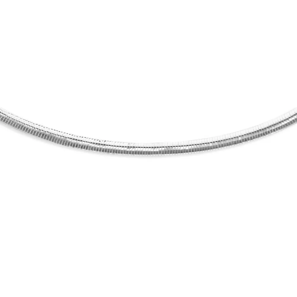 Sterling Silver Reversible Omega 5mm Chain Shiels