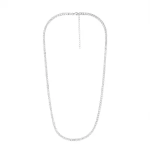 Sterling Silver Rhodium Plated 3mm Cubic Zirconia Tennis 50cm Bracelet Shiels