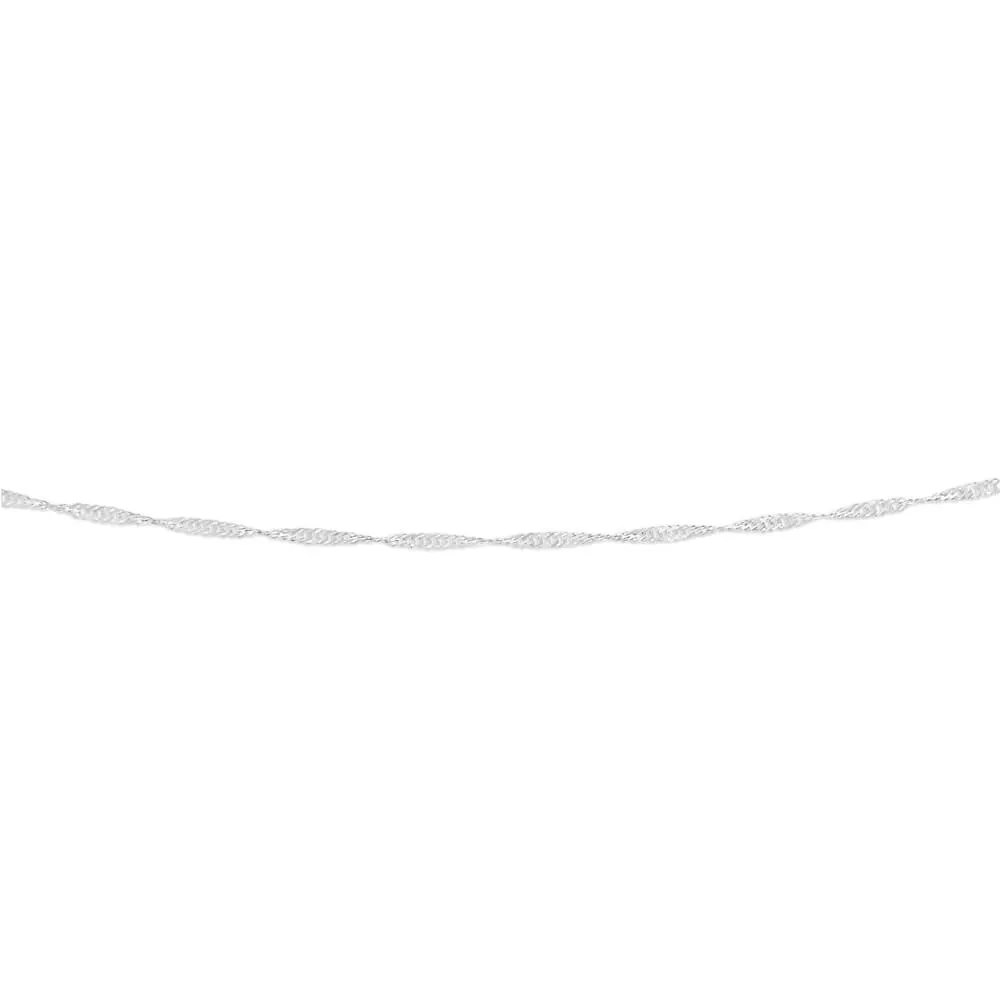 Sterling Silver Singapore 30 Gauge 45cm Chain Shiels