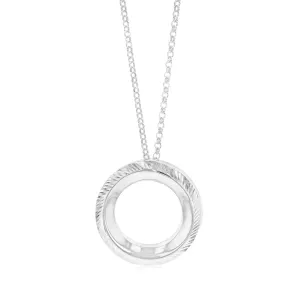 Sterling Silver Textured Circle Of Life Pendant On Chain Shiels