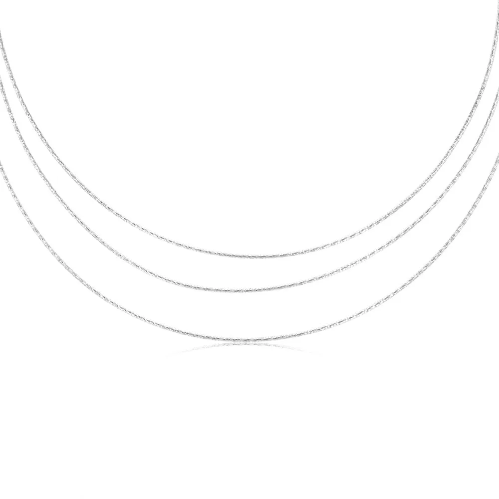 Sterling Silver Triple Layer 40 5cm Chain Shiels