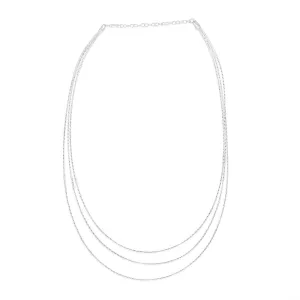 Sterling Silver Triple Layer 40 5cm Chain Shiels