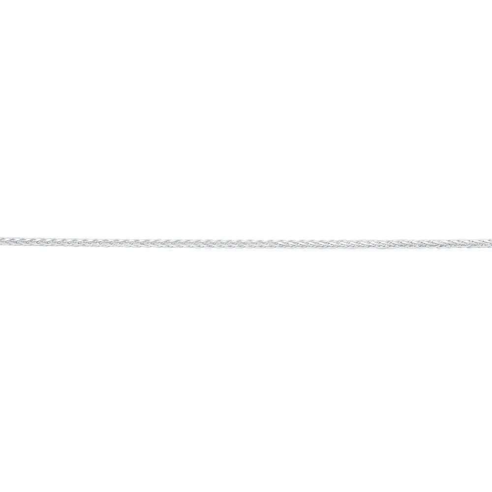 Sterling Silver Wheat Adjustable Heart Drop Chain 55cm Shiels