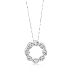 Sterling Silver Zirconia Circle Of Life Pendant On Chain Shiels