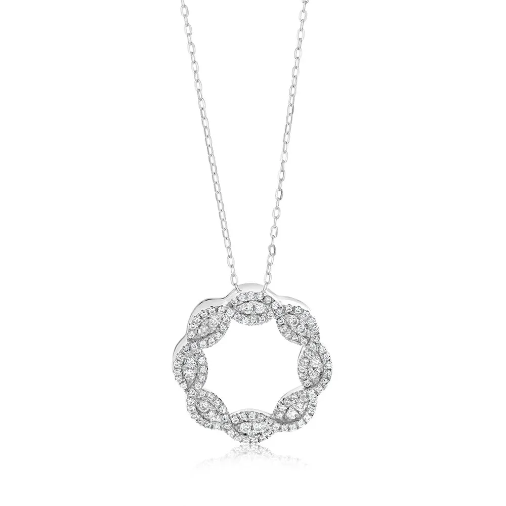Sterling Silver Zirconia Circle Of Life Pendant On Chain Shiels
