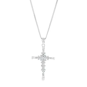 Sterling Silver Zirconia Fancy Cross Pendant Shiels