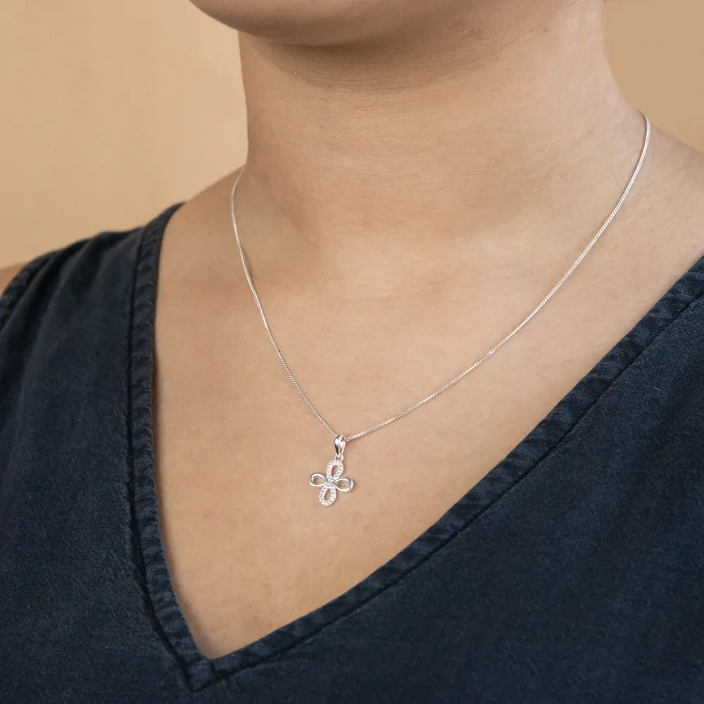 Sterling Silver Zirconia Fancy Pendant Shiels