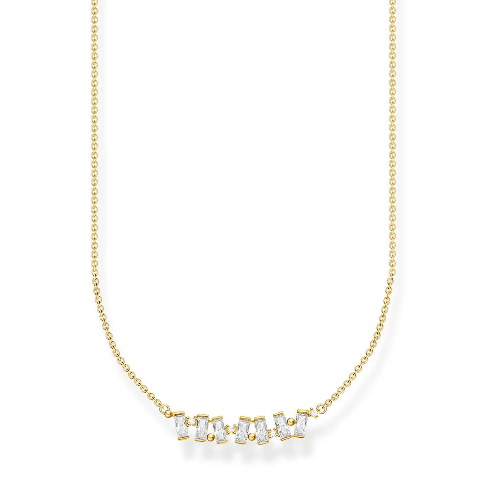 Thomas Sabo Gold Plated Sterling Silver Dancing Cubic Zirconia 38-42 cm Chain Shiels