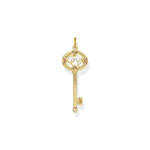Thomas Sabo Gold Plated Sterling Silver Magic Garden Key Pendant Shiels
