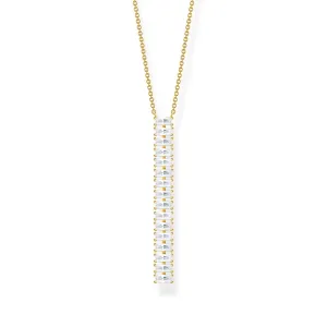 Thomas Sabo Heritage Gold Plated Sterling Silver CZ Bar on 40-45cm Chain Shiels