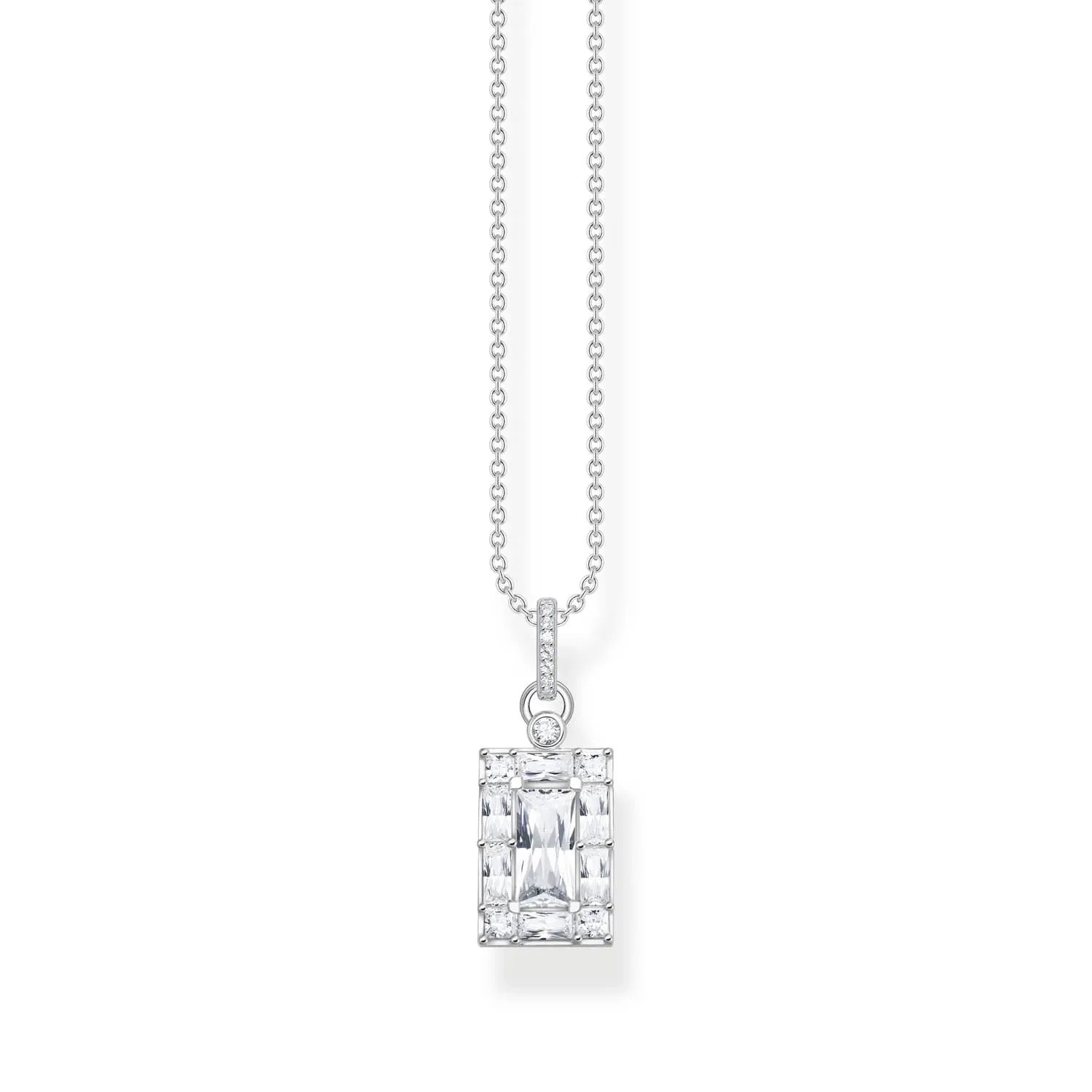 Thomas Sabo Heritage Sterling Silver CZ Pendant on 40-45cm Chain Shiels
