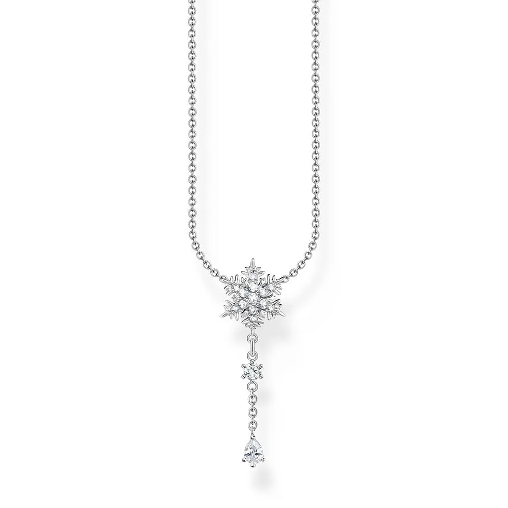Thomas Sabo Sterling Silver Charm Club Snow Crystal CZ 40-45cm Chain Shiels