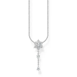 Thomas Sabo Sterling Silver Charm Club Snow Crystal CZ 40-45cm Chain Shiels